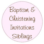 Sibling Christening Invitations