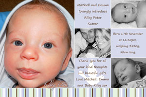 photo cards and birth announcements
