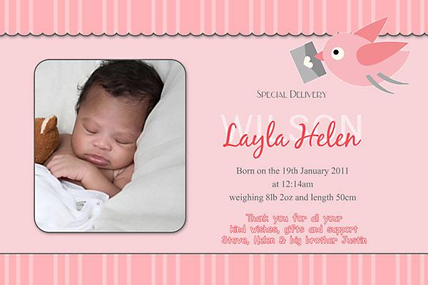 personalised birth announcements