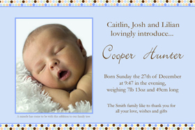 Boy Birth Announcements and Baby Thank You Photo Cards BA06-Photo cards, personalised photo cards, photocards, personalised photocards, baby cards, personalised baby cards, birth announcements, personalised birth announcements, christening invitations, personalised christening invitations, personalised invitations, personalised announcements, invitations, announcements, photo invitations, photo announcements, personalised photo invitations, personalised photo announcements, announcement cards, announcement photo cards, photo christening invitations, photo announcements, birthday invitations, personalised birthday invitations, photo birthday invitations, photocard birth announcements, photo card birth announcements, personalised photo card birth announcement, personalised photo birthday invitation, personalised invites, birth celebrations, personalised celebrations, personalised birth celebrations, baptism invitations, personalised baptism invitations, personalised photo baptism invitations, pregnancy announcements, pregnancy announcement cards,  pregnancy cards, personalised pregnancy announcements, personalised pregnancy announcement cards, personalised pregnancy cards, baby shower invitations, personalised baby shower invitations, engagement invitations, personalised engagement invitations, photo engagement invitations, personalised photo engagement invitations, engagement photo cards, save the date cards, personalised save the date cards, photo save the date cards, wedding thank-you cards, personalised wedding thank-you cards, wedding thank-you photo cards,