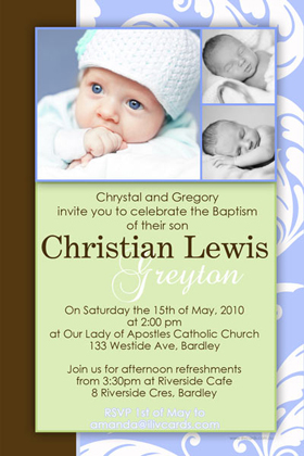 Boy Baptism, Christening and Naming Day Invitations and Thank You Photo Cards BC26-Photo cards, personalised photo cards, photocards, personalised photocards, personalised invitations, photo invitations, personalised photo invitations, invitation cards, invitation photo cards, photo invites, photocard birthday invites, photo card birth invites, personalised photo card birthday invitations, thank-you photo cards,