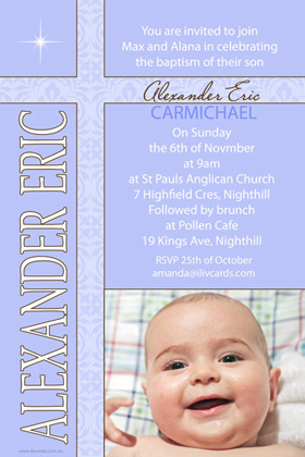 Boy Baptism, Christening and Naming Day Invitations and Thank You Photo Cards BC27-Photo cards, personalised photo cards, photocards, personalised photocards, personalised invitations, photo invitations, personalised photo invitations, invitation cards, invitation photo cards, photo invites, photocard birthday invites, photo card birth invites, personalised photo card birthday invitations, thank-you photo cards,