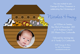 Boy Baptism, Christening and Naming Day Invitations and Thank You Photo Cards BC44-