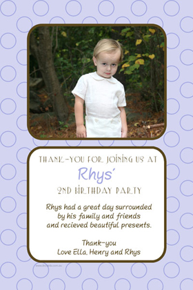 Boy Thank You Photo Cards for Baby, Baptism and Birthday BT06-Photo Cards, Photo invitations, Birth Announcements, Birth Announcement Cards, Christening Photo Invitations, Baptism Photo Invitations, Naming Day Photo Invitaitons, Birthday  Photo Invitations, Pregnancy Announcement Cards,Thankyou Photo Cards
