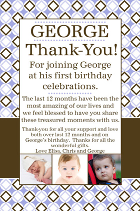 Boy Thank You Photo Cards for Baby, Baptism and Birthday BT13-Photo Cards, Photo invitations, Birth Announcements, Birth Announcement Cards, Christening Photo Invitations, Baptism Photo Invitations, Naming Day Photo Invitaitons, Birthday  Photo Invitations, Pregnancy Announcement Cards,Thankyou Photo Cards