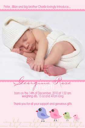 Girl Birth Announcements and Baby Thank You Photo Cards GA04-Photo cards, personalised photo cards, photocards, personalised photocards, baby cards, personalised baby cards, birth announcements, personalised birth announcements, christening invitations, personalised christening invitations, personalised invitations, personalised announcements, invitations, announcements, photo invitations, photo announcements, personalised photo invitations, personalised photo announcements, announcement cards, announcement photo cards, photo christening invitations, photo announcements, birthday invitations, personalised birthday invitations, photo birthday invitations, photocard birth announcements, photo card birth announcements, personalised photo card birth announcement, personalised photo birthday invitation, personalised invites, birth celebrations, personalised celebrations, personalised birth celebrations, baptism invitations, personalised baptism invitations, personalised photo baptism invitations, pregnancy announcements, pregnancy announcement cards,  pregnancy cards, personalised pregnancy announcements, personalised pregnancy announcement cards, personalised pregnancy cards, baby shower invitations, personalised baby shower invitations, engagement invitations, personalised engagement invitations, photo engagement invitations, personalised photo engagement invitations, engagement photo cards, save the date cards, personalised save the date cards, photo save the date cards, wedding thank-you cards, personalised wedding thank-you cards, wedding thank-you photo cards,