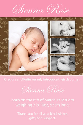 Girl Birth Announcements and Baby Thank You Photo Cards GA27-Photo cards, personalised photo cards, photocards, personalised photocards, baby cards, personalised baby cards, birth announcements, personalised birth announcements, christening invitations, personalised christening invitations, personalised invitations, personalised announcements, invitations, announcements, photo invitations, photo announcements, personalised photo invitations, personalised photo announcements, announcement cards, announcement photo cards, photo christening invitations, photo announcements, birthday invitations, personalised birthday invitations, photo birthday invitations, photocard birth announcements, photo card birth announcements, personalised photo card birth announcement, personalised photo birthday invitation, personalised invites, birth celebrations, personalised celebrations, personalised birth celebrations, baptism invitations, personalised baptism invitations, personalised photo baptism invitations, pregnancy announcements, pregnancy announcement cards,  pregnancy cards, personalised pregnancy announcements, personalised pregnancy announcement cards, personalised pregnancy cards, baby shower invitations, personalised baby shower invitations, engagement invitations, personalised engagement invitations, photo engagement invitations, personalised photo engagement invitations, engagement photo cards, save the date cards, personalised save the date cards, photo save the date cards, wedding thank-you cards, personalised wedding thank-you cards, wedding thank-you photo cards,