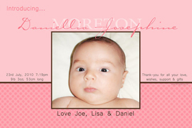 Girl Birth Announcements and Baby Thank You Photo Cards GA28-Photo cards, personalised photo cards, photocards, personalised photocards, baby cards, personalised baby cards, birth announcements, personalised birth announcements, christening invitations, personalised christening invitations, personalised invitations, personalised announcements, invitations, announcements, photo invitations, photo announcements, personalised photo invitations, personalised photo announcements, announcement cards, announcement photo cards, photo christening invitations, photo announcements, birthday invitations, personalised birthday invitations, photo birthday invitations, photocard birth announcements, photo card birth announcements, personalised photo card birth announcement, personalised photo birthday invitation, personalised invites, birth celebrations, personalised celebrations, personalised birth celebrations, baptism invitations, personalised baptism invitations, personalised photo baptism invitations, pregnancy announcements, pregnancy announcement cards,  pregnancy cards, personalised pregnancy announcements, personalised pregnancy announcement cards, personalised pregnancy cards, baby shower invitations, personalised baby shower invitations, engagement invitations, personalised engagement invitations, photo engagement invitations, personalised photo engagement invitations, engagement photo cards, save the date cards, personalised save the date cards, photo save the date cards, wedding thank-you cards, personalised wedding thank-you cards, wedding thank-you photo cards,