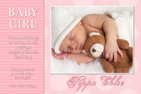 Girl Birth Announcements and Baby Thank You Photo Cards GA30-Photo cards, personalised photo cards, photocards, personalised photocards, baby cards, personalised baby cards, birth announcements, personalised birth announcements, christening invitations, personalised christening invitations, personalised invitations, personalised announcements, invitations, announcements, photo invitations, photo announcements, personalised photo invitations, personalised photo announcements, announcement cards, announcement photo cards, photo christening invitations, photo announcements, birthday invitations, personalised birthday invitations, photo birthday invitations, photocard birth announcements, photo card birth announcements, personalised photo card birth announcement, personalised photo birthday invitation, personalised invites, birth celebrations, personalised celebrations, personalised birth celebrations, baptism invitations, personalised baptism invitations, personalised photo baptism invitations, pregnancy announcements, pregnancy announcement cards,  pregnancy cards, personalised pregnancy announcements, personalised pregnancy announcement cards, personalised pregnancy cards, baby shower invitations, personalised baby shower invitations, engagement invitations, personalised engagement invitations, photo engagement invitations, personalised photo engagement invitations, engagement photo cards, save the date cards, personalised save the date cards, photo save the date cards, wedding thank-you cards, personalised wedding thank-you cards, wedding thank-you photo cards,