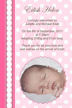 Girl Birth Announcements and Baby Thank You Photo Cards GA39-Photo cards, personalised photo cards, photocards, personalised photocards, baby cards, personalised baby cards, birth announcements, personalised birth announcements, christening invitations, personalised christening invitations, personalised invitations, personalised announcements, invitations, announcements, photo invitations, photo announcements, personalised photo invitations, personalised photo announcements, announcement cards, announcement photo cards, photo christening invitations, photo announcements, birthday invitations, personalised birthday invitations, photo birthday invitations, photocard birth announcements, photo card birth announcements, personalised photo card birth announcement, personalised photo birthday invitation, personalised invites, birth celebrations, personalised celebrations, personalised birth celebrations, baptism invitations, personalised baptism invitations, personalised photo baptism invitations, pregnancy announcements, pregnancy announcement cards,  pregnancy cards, personalised pregnancy announcements, personalised pregnancy announcement cards, personalised pregnancy cards, baby shower invitations, personalised baby shower invitations, engagement invitations, personalised engagement invitations, photo engagement invitations, personalised photo engagement invitations, engagement photo cards, save the date cards, personalised save the date cards, photo save the date cards, wedding thank-you cards, personalised wedding thank-you cards, wedding thank-you photo cards,