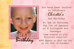 Girl Birthday Invitations and Thank you Photo Cards GB36-Photo cards, personalised photo cards, photocards, personalised photocards, personalised invitations, photo invitations, personalised photo invitations, invitation cards, invitation photo cards, photo invites, photocard birthday invites, photo card birth invites, personalised photo card birthday invitations, thank-you photo cards, scrapbook style birthday photo invitations