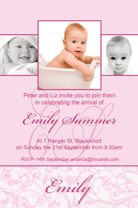 Girl Baptism, Christening and Naming Day Invitations and Thank You Photo Cards GC02-Photo cards, personalised photo cards, photocards, personalised photocards, personalised invitations, photo invitations, personalised photo invitations, invitation cards, invitation photo cards, photo invites, photocard birthday invites, photo card birth invites, personalised photo card birthday invitations, thank-you photo cards,
