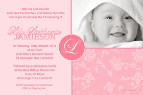 Girl Baptism, Christening and Naming Day Invitations and Thank You Photo Cards GC05-Photo cards, personalised photo cards, photocards, personalised photocards, personalised invitations, photo invitations, personalised photo invitations, invitation cards, invitation photo cards, photo invites, photocard birthday invites, photo card birth invites, personalised photo card birthday invitations, thank-you photo cards,