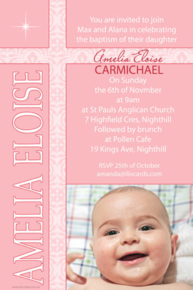 Girl Baptism, Christening and Naming Day Invitations and Thank You Photo Cards GC27-Photo cards, personalised photo cards, photocards, personalised photocards, personalised invitations, photo invitations, personalised photo invitations, invitation cards, invitation photo cards, photo invites, photocard birthday invites, photo card birth invites, personalised photo card birthday invitations, thank-you photo cards,