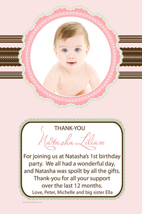 Girl Thank You Photo Cards for Baby, Baptism and Birthday GT03-Photo Cards, Photo invitations, Birth Announcements, Birth Announcement Cards, Christening Photo Invitations, Baptism Photo Invitations, Naming Day Photo Invitaitons, Birthday  Photo Invitations, Pregnancy Announcement Cards,Thankyou Photo Cards