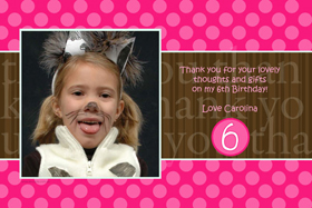 Girl Thank You Photo Cards for Baby, Baptism and Birthday GT14-Photo Cards, Photo invitations, Birth Announcements, Birth Announcement Cards, Christening Photo Invitations, Baptism Photo Invitations, Naming Day Photo Invitaitons, Birthday  Photo Invitations, Pregnancy Announcement Cards,Thankyou Photo Cards