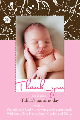 Girl Thank You Photo Cards for Baby, Baptism and Birthday GT21-Photo Cards, Photo invitations, Birth Announcements, Birth Announcement Cards, Christening Photo Invitations, Baptism Photo Invitations, Naming Day Photo Invitaitons, Birthday  Photo Invitations, Pregnancy Announcement Cards,Thankyou Photo Cards