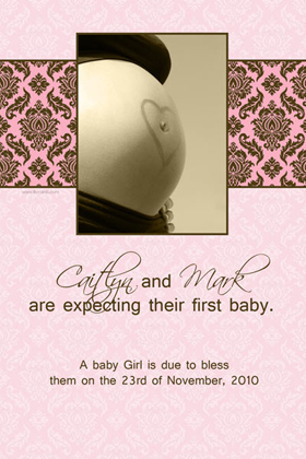 Pregnancy Announcements Photo Cards PA09-Photo cards, pregnancy announcements, pregnancy announcement cards, personalised cards, personalised photo cards, personalised pregnancy announcements