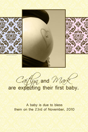 Pregnancy Announcements Photo Cards PA12-Photo cards, pregnancy announcements, pregnancy announcement cards, personalised cards, personalised photo cards, personalised pregnancy announcements