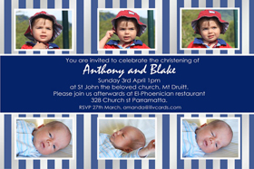 Brothers Photo Baptism Christening and Naming Invitations and Thank you Cards SC22-
