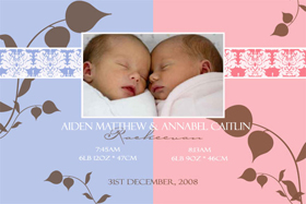 Twin Birth Announcements and Baby Thank You Photo Cards TA01-Photo cards, personalised photo cards, photocards, personalised photocards, baby cards, personalised baby cards, birth announcements, personalised birth announcements, christening invitations, personalised christening invitations, personalised invitations, personalised announcements, invitations, announcements, photo invitations, photo announcements, personalised photo invitations, personalised photo announcements, announcement cards, announcement photo cards, photo christening invitations, photo announcements, birthday invitations, personalised birthday invitations, photo birthday invitations, photocard birth announcements, photo card birth announcements, personalised photo card birth announcement, personalised photo birthday invitation, personalised invites, birth celebrations, personalised celebrations, personalised birth celebrations, baptism invitations, personalised baptism invitations, personalised photo baptism invitations, pregnancy announcements, pregnancy announcement cards,  pregnancy cards, personalised pregnancy announcements, personalised pregnancy announcement cards, personalised pregnancy cards, baby shower invitations, personalised baby shower invitations, engagement invitations, personalised engagement invitations, photo engagement invitations, personalised photo engagement invitations, engagement photo cards, save the date cards, personalised save the date cards, photo save the date cards, wedding thank-you cards, personalised wedding thank-you cards, wedding thank-you photo cards,
