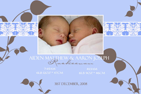 Twin Birth Announcements and Baby Thank You Photo Cards TA02-Photo cards, personalised photo cards, photocards, personalised photocards, baby cards, personalised baby cards, birth announcements, personalised birth announcements, christening invitations, personalised christening invitations, personalised invitations, personalised announcements, invitations, announcements, photo invitations, photo announcements, personalised photo invitations, personalised photo announcements, announcement cards, announcement photo cards, photo christening invitations, photo announcements, birthday invitations, personalised birthday invitations, photo birthday invitations, photocard birth announcements, photo card birth announcements, personalised photo card birth announcement, personalised photo birthday invitation, personalised invites, birth celebrations, personalised celebrations, personalised birth celebrations, baptism invitations, personalised baptism invitations, personalised photo baptism invitations, pregnancy announcements, pregnancy announcement cards,  pregnancy cards, personalised pregnancy announcements, personalised pregnancy announcement cards, personalised pregnancy cards, baby shower invitations, personalised baby shower invitations, engagement invitations, personalised engagement invitations, photo engagement invitations, personalised photo engagement invitations, engagement photo cards, save the date cards, personalised save the date cards, photo save the date cards, wedding thank-you cards, personalised wedding thank-you cards, wedding thank-you photo cards,
