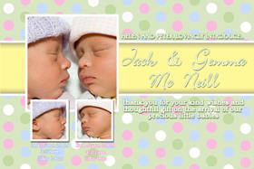 Twin Girl and Boy Birth Announcements and Baby Thank You Photo Cards TA07-Photo cards, personalised photo cards, photocards, personalised photocards, baby cards, personalised baby cards, birth announcements, personalised birth announcements, christening invitations, personalised christening invitations, personalised invitations, personalised announcements, invitations, announcements, photo invitations, photo announcements, personalised photo invitations, personalised photo announcements, announcement cards, announcement photo cards, photo christening invitations, photo announcements, birthday invitations, personalised birthday invitations, photo birthday invitations, photocard birth announcements, photo card birth announcements, personalised photo card birth announcement, personalised photo birthday invitation, personalised invites, birth celebrations, personalised celebrations, personalised birth celebrations, baptism invitations, personalised baptism invitations, personalised photo baptism invitations, pregnancy announcements, pregnancy announcement cards,  pregnancy cards, personalised pregnancy announcements, personalised pregnancy announcement cards, personalised pregnancy cards, baby shower invitations, personalised baby shower invitations, engagement invitations, personalised engagement invitations, photo engagement invitations, personalised photo engagement invitations, engagement photo cards, save the date cards, personalised save the date cards, photo save the date cards, wedding thank-you cards, personalised wedding thank-you cards, wedding thank-you photo cards,