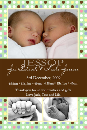 Twin Girl and Boy Birth Announcements and Baby Thank You Photo Cards TA19-Photo cards, personalised photo cards, photocards, personalised photocards, baby cards, personalised baby cards, birth announcements, personalised birth announcements, christening invitations, personalised christening invitations, personalised invitations, personalised announcements, invitations, announcements, photo invitations, photo announcements, personalised photo invitations, personalised photo announcements, announcement cards, announcement photo cards, photo christening invitations, photo announcements, birthday invitations, personalised birthday invitations, photo birthday invitations, photocard birth announcements, photo card birth announcements, personalised photo card birth announcement, personalised photo birthday invitation, personalised invites, birth celebrations, personalised celebrations, personalised birth celebrations, baptism invitations, personalised baptism invitations, personalised photo baptism invitations, pregnancy announcements, pregnancy announcement cards,  pregnancy cards, personalised pregnancy announcements, personalised pregnancy announcement cards, personalised pregnancy cards, baby shower invitations, personalised baby shower invitations, engagement invitations, personalised engagement invitations, photo engagement invitations, personalised photo engagement invitations, engagement photo cards, save the date cards, personalised save the date cards, photo save the date cards, wedding thank-you cards, personalised wedding thank-you cards, wedding thank-you photo cards,