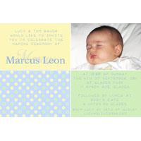 Boy Baptism, Christening and Naming Day Invitations and Thank You Photo Cards BC43-