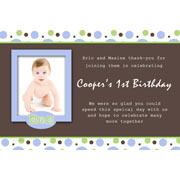 Boy Thank You Photo Cards for Baby, Baptism and Birthday BT12-Photo Cards, Photo invitations, Birth Announcements, Birth Announcement Cards, Christening Photo Invitations, Baptism Photo Invitations, Naming Day Photo Invitaitons, Birthday  Photo Invitations, Pregnancy Announcement Cards,Thankyou Photo Cards