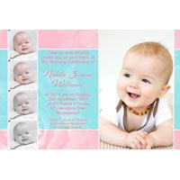 Girl Baptism, Christening and Naming Day Invitations and Thank You Photo Cards GC45-