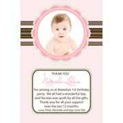 Girl Thank You Photo Cards for Baby, Baptism and Birthday GT03-Photo Cards, Photo invitations, Birth Announcements, Birth Announcement Cards, Christening Photo Invitations, Baptism Photo Invitations, Naming Day Photo Invitaitons, Birthday  Photo Invitations, Pregnancy Announcement Cards,Thankyou Photo Cards