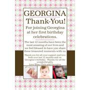 Girl Thank You Photo Cards for Baby, Baptism and Birthday GT13-Photo Cards, Photo invitations, Birth Announcements, Birth Announcement Cards, Christening Photo Invitations, Baptism Photo Invitations, Naming Day Photo Invitaitons, Birthday  Photo Invitations, Pregnancy Announcement Cards,Thankyou Photo Cards