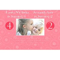 Sisters Photo Birthday Invitations and Thank you Cards SB03-Photo cards, personalised photo cards, photocards, personalised photocards, personalised invitations, photo invitations, personalised photo invitations, invitation cards, invitation photo cards, photo invites, photocard birthday invites, photo card birth invites, personalised photo card birthday invitations, thank-you photo cards,
