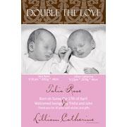 Twin Girl Birth Announcements and Baby Thank You Photo Cards TA15-Photo cards, personalised photo cards, photocards, personalised photocards, baby cards, personalised baby cards, birth announcements, personalised birth announcements, christening invitations, personalised christening invitations, personalised invitations, personalised announcements, invitations, announcements, photo invitations, photo announcements, personalised photo invitations, personalised photo announcements, announcement cards, announcement photo cards, photo christening invitations, photo announcements, birthday invitations, personalised birthday invitations, photo birthday invitations, photocard birth announcements, photo card birth announcements, personalised photo card birth announcement, personalised photo birthday invitation, personalised invites, birth celebrations, personalised celebrations, personalised birth celebrations, baptism invitations, personalised baptism invitations, personalised photo baptism invitations, pregnancy announcements, pregnancy announcement cards,  pregnancy cards, personalised pregnancy announcements, personalised pregnancy announcement cards, personalised pregnancy cards, baby shower invitations, personalised baby shower invitations, engagement invitations, personalised engagement invitations, photo engagement invitations, personalised photo engagement invitations, engagement photo cards, save the date cards, personalised save the date cards, photo save the date cards, wedding thank-you cards, personalised wedding thank-you cards, wedding thank-you photo cards,
